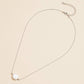 Coin Pearl Pendant 18K Gold Dipped Necklace