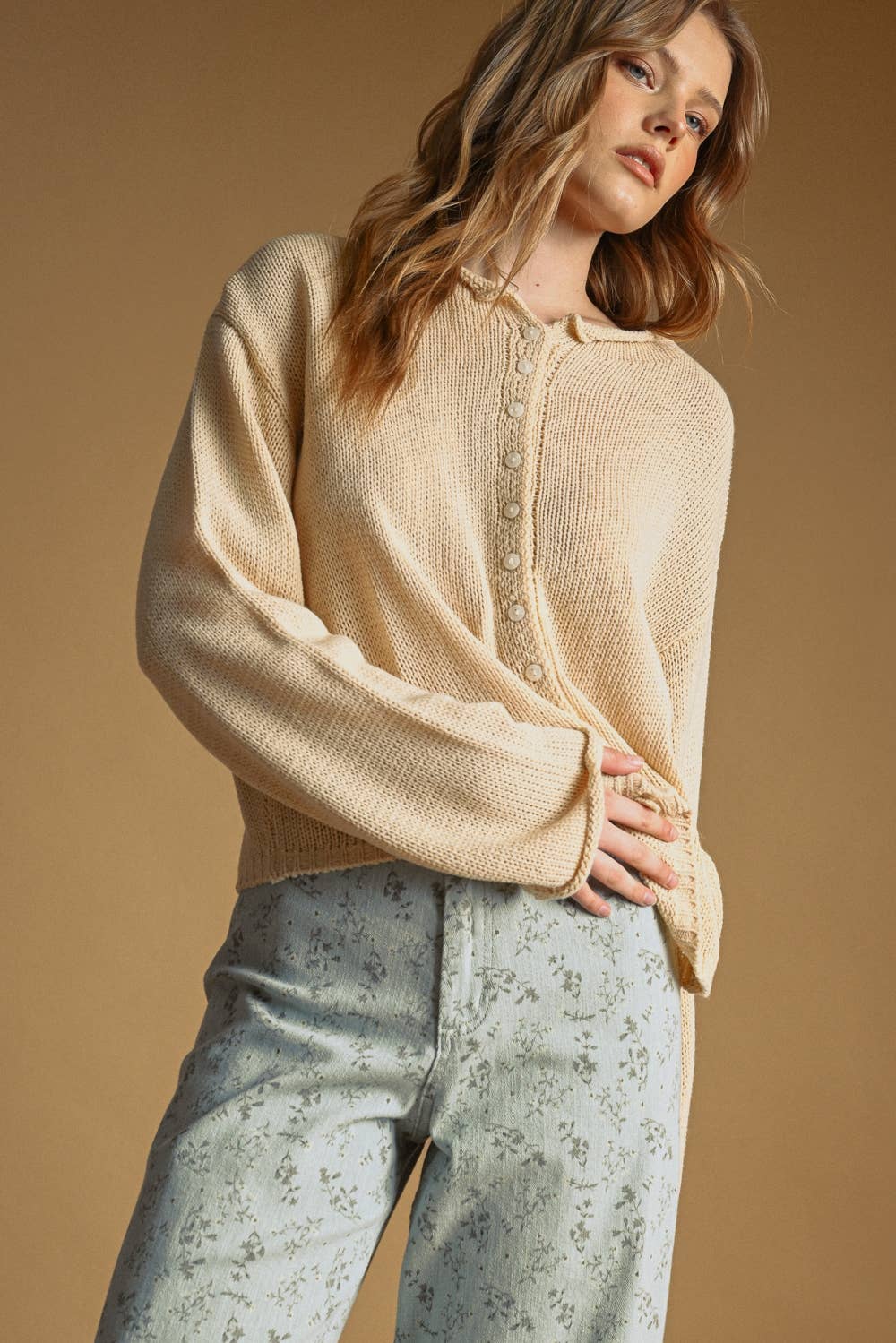 BUTTON FRONT CARDIGAN