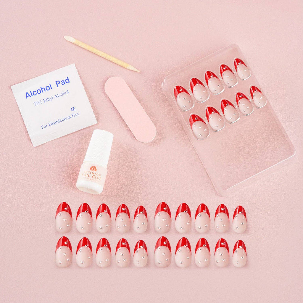 Red Lights Press On Nails