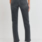 Long-Line Slim Slit Straight Denim