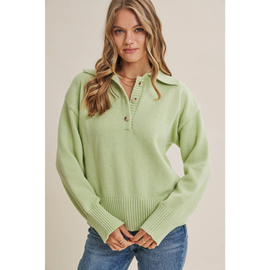 PASTEL POLO SWEATER