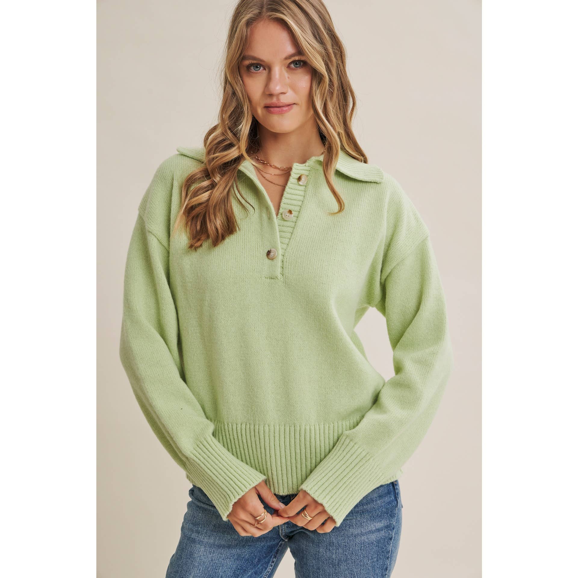 PASTEL POLO SWEATER