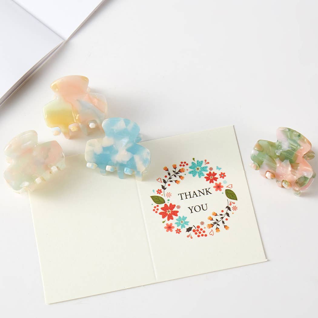 Colorful Pearlized Assorted Mini Claw Hair Clip