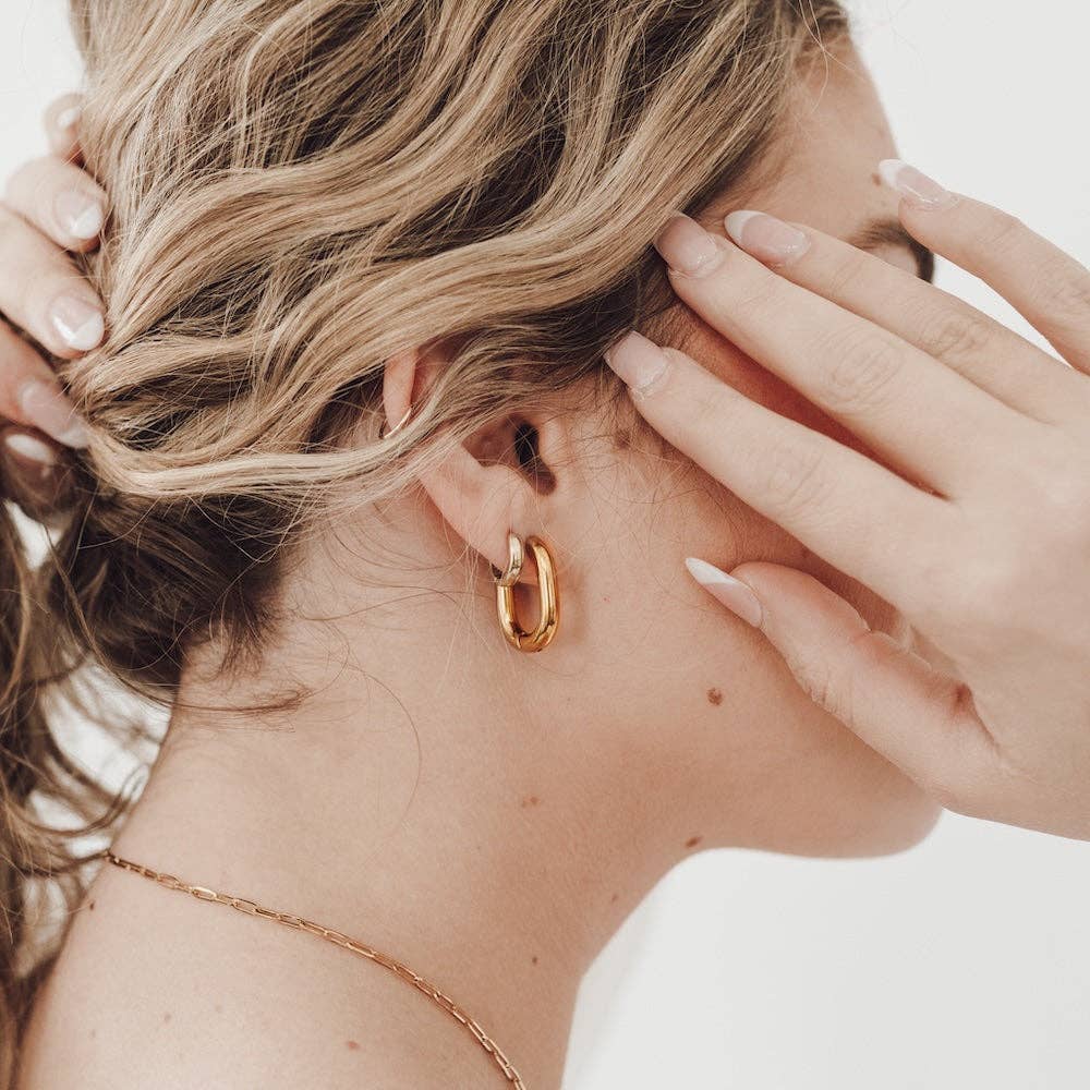Oval Hoop Earrings