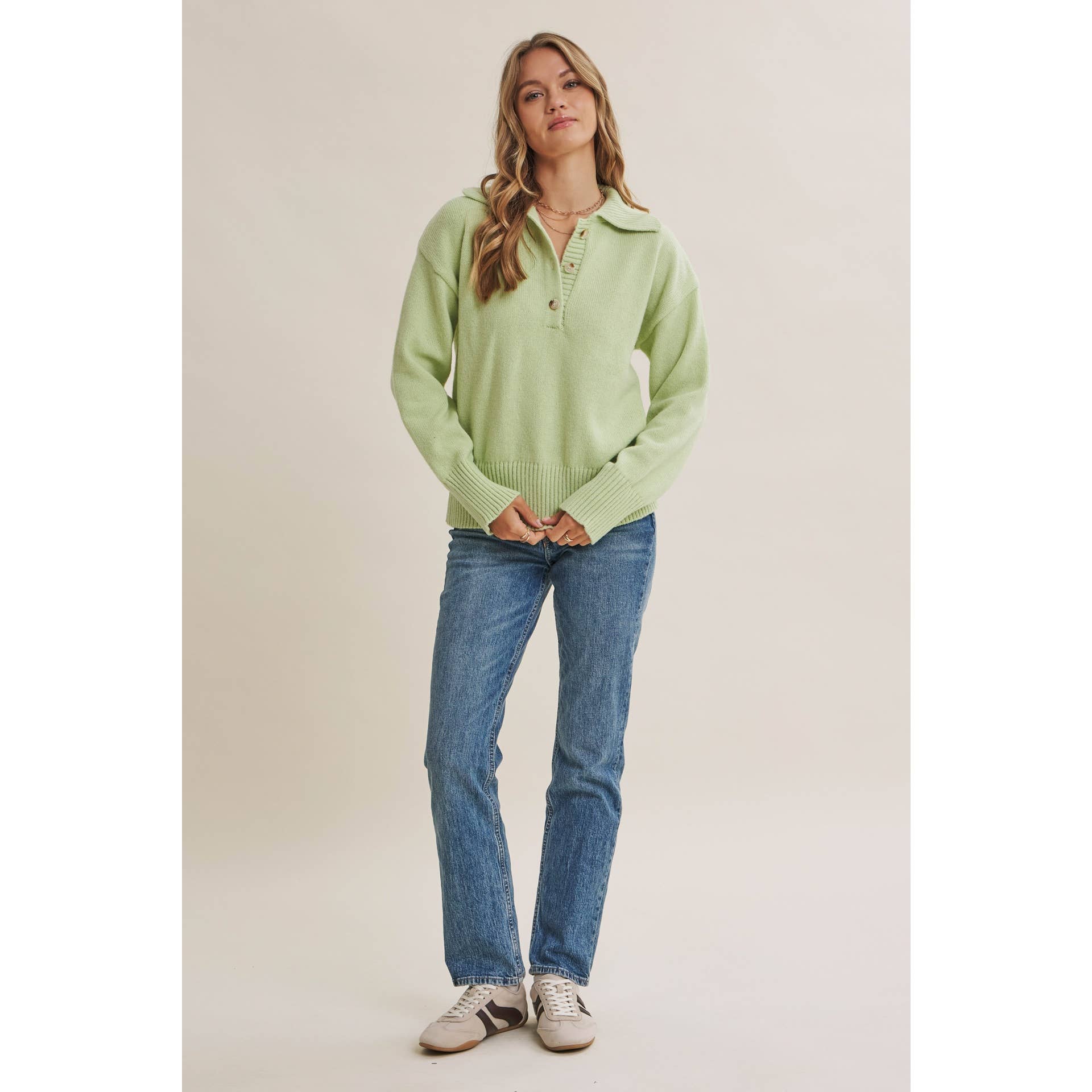 PASTEL POLO SWEATER