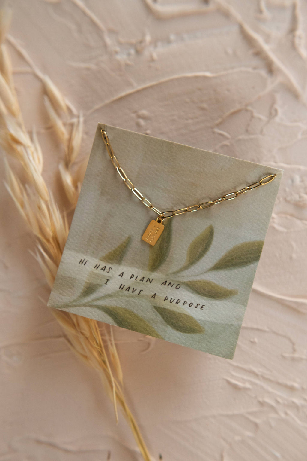 Hope + Future Tag Necklace