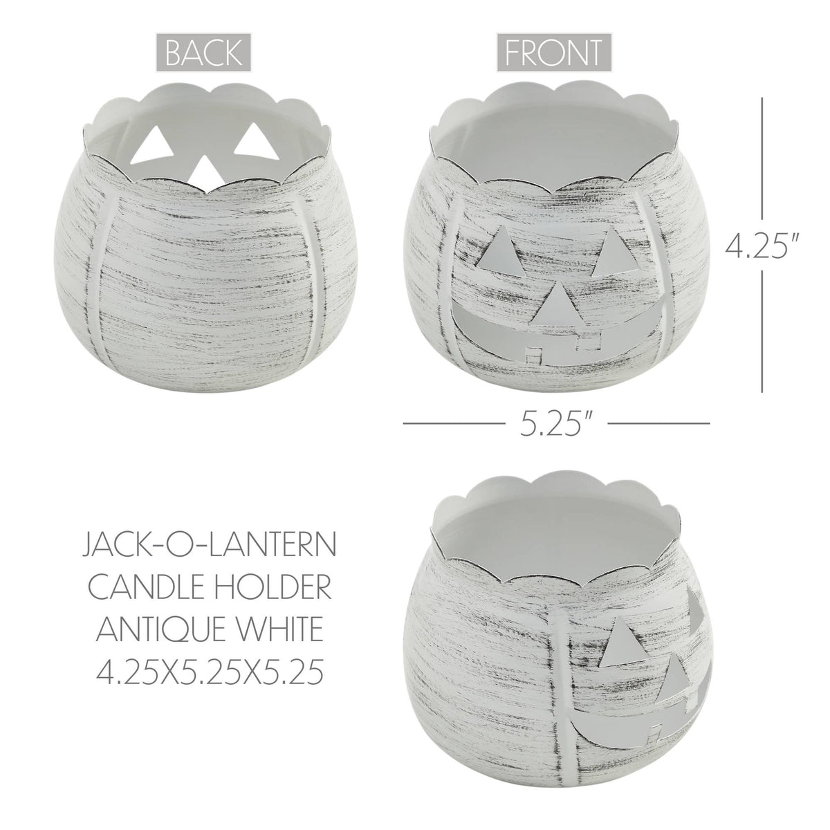 White Metal Jack-O'-Lantern