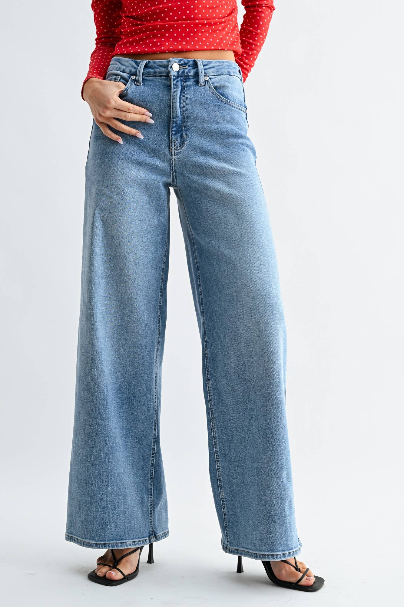 High Rise Loose Straight Denim