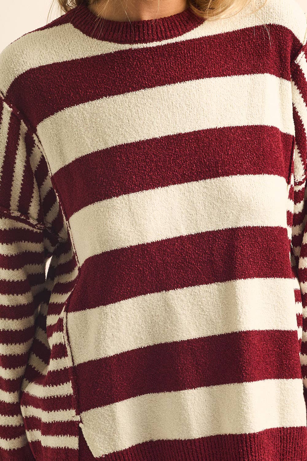 Deep Sea Contrast Knit Sweater