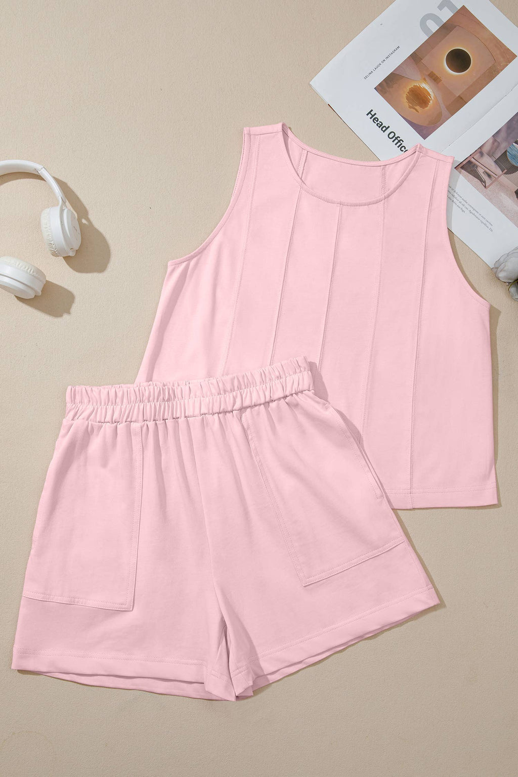 Stitched Pink Shorts