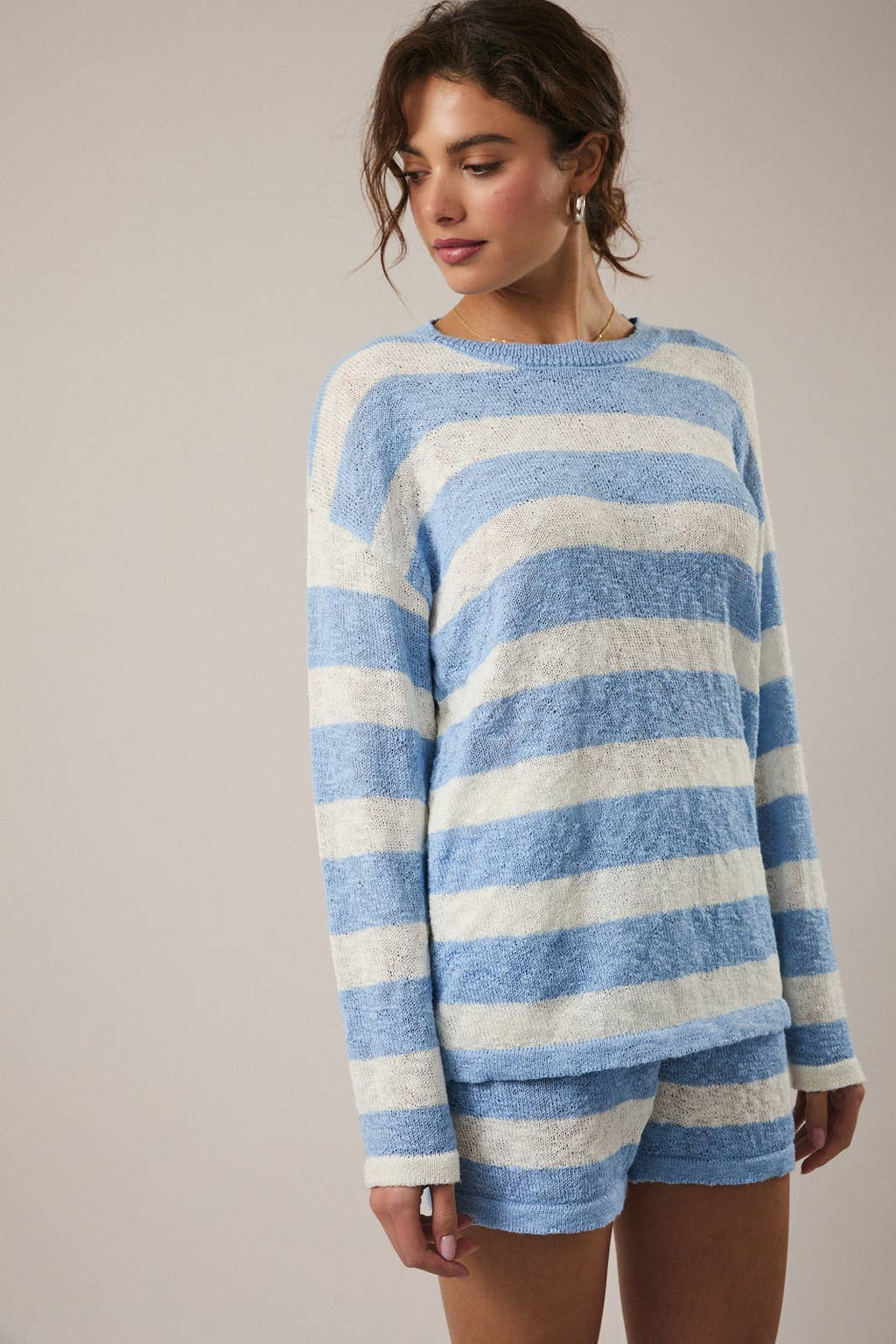 Round Neck Stripe Sweater