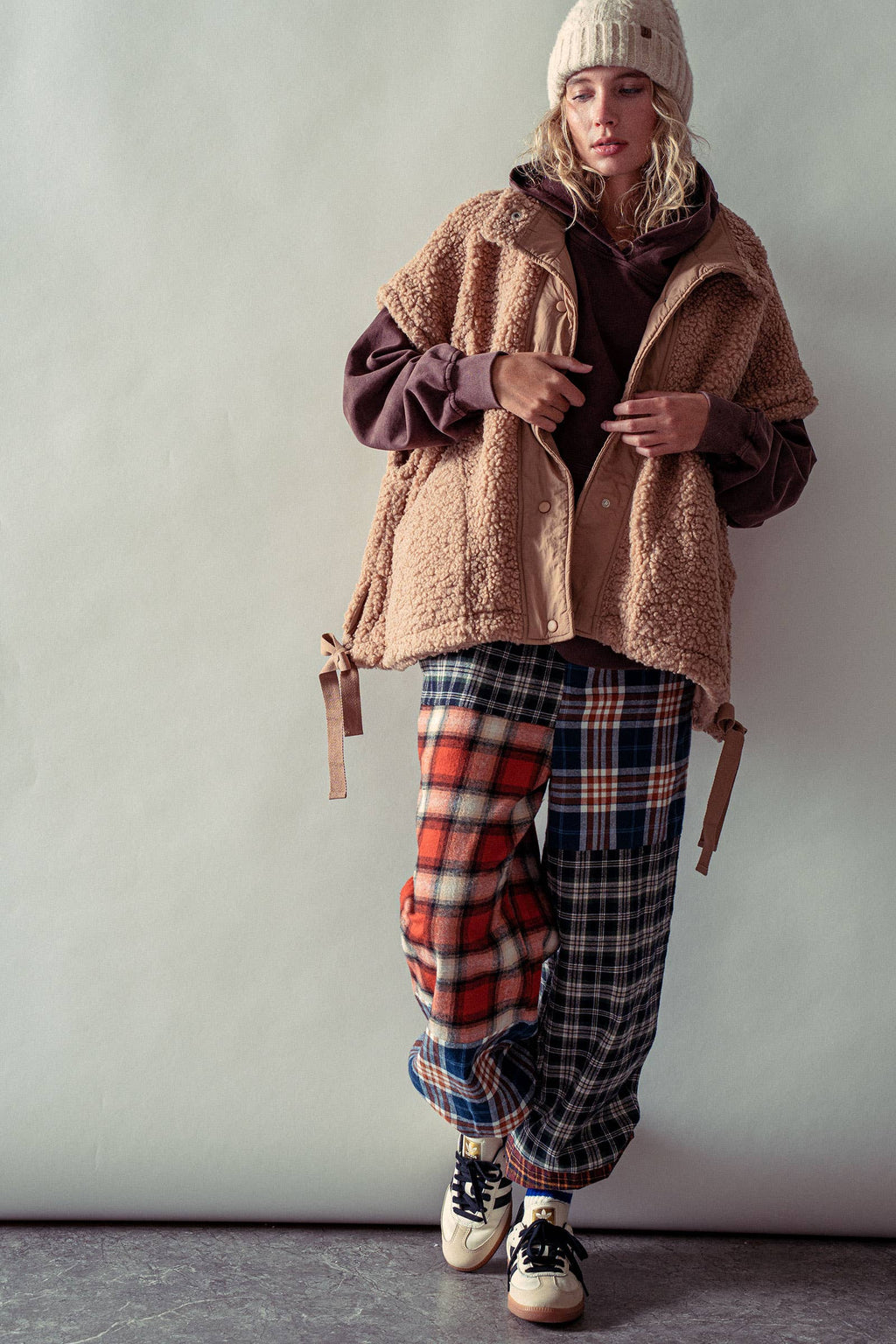 Oversized Sherpa Fleece Vest