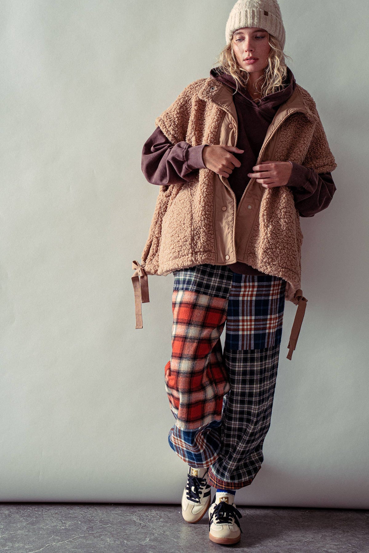 Oversized Sherpa Fleece Vest