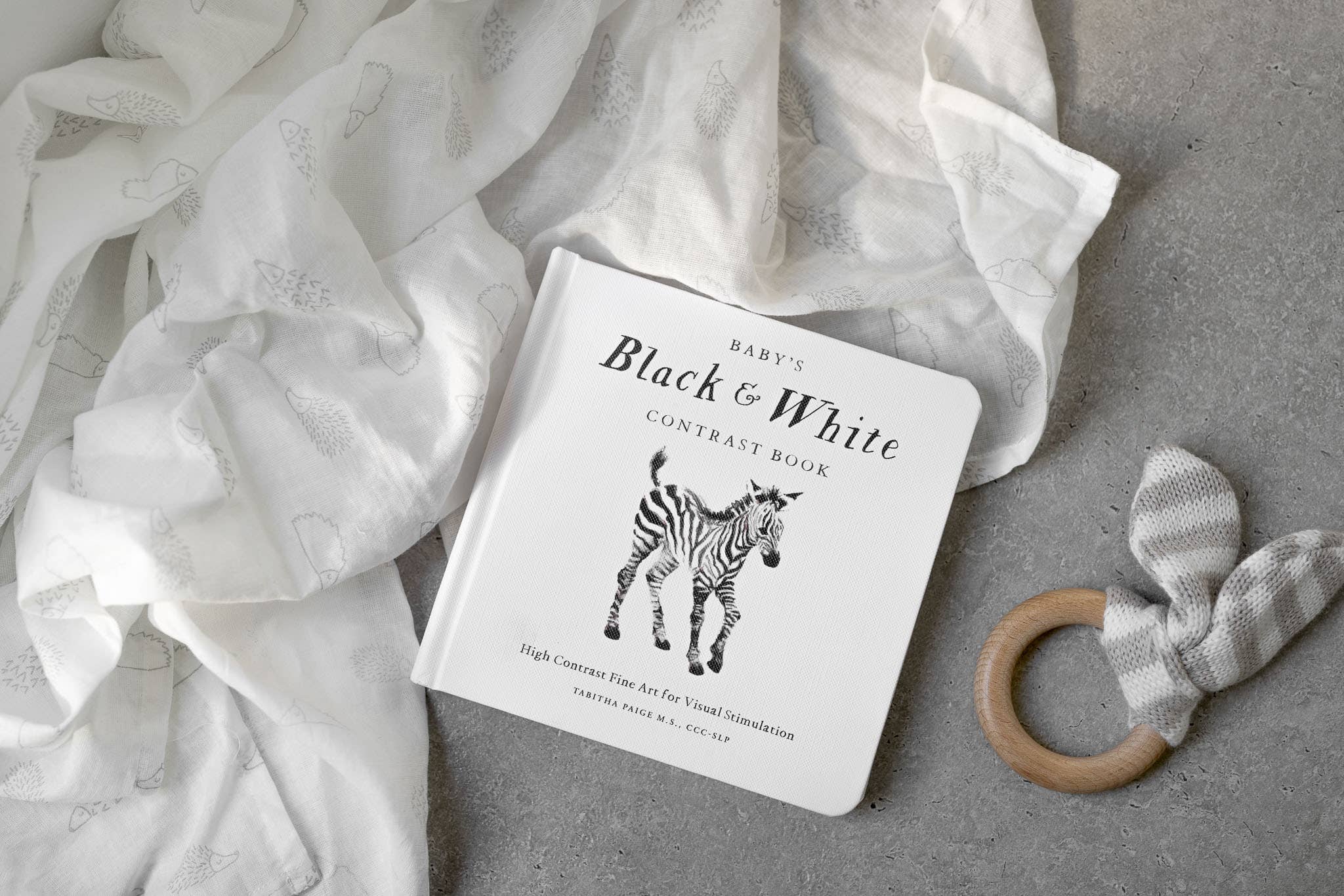 Black and White Contrast Folding Book