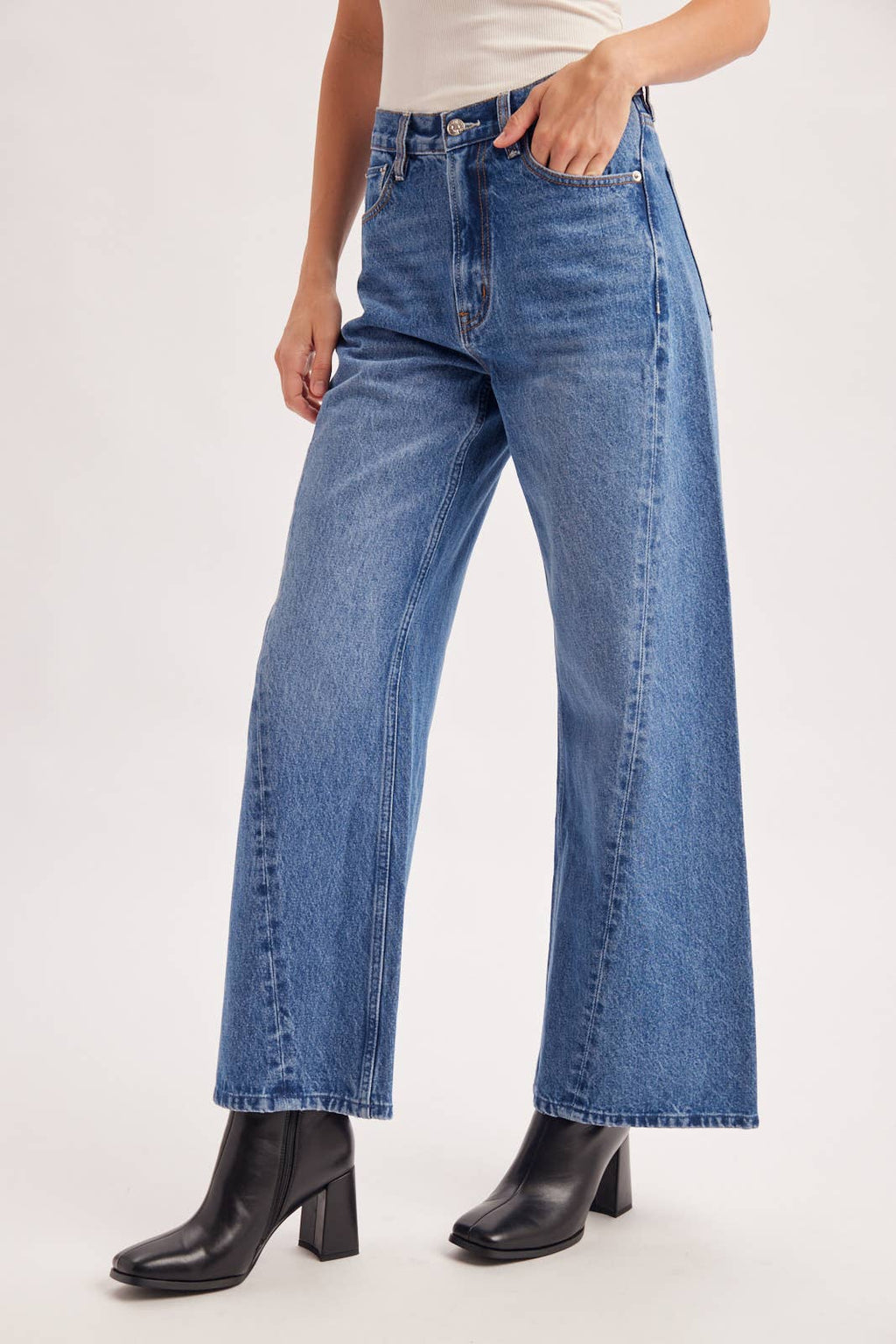 VINTAGE SEAM WIDE LEG DENIM