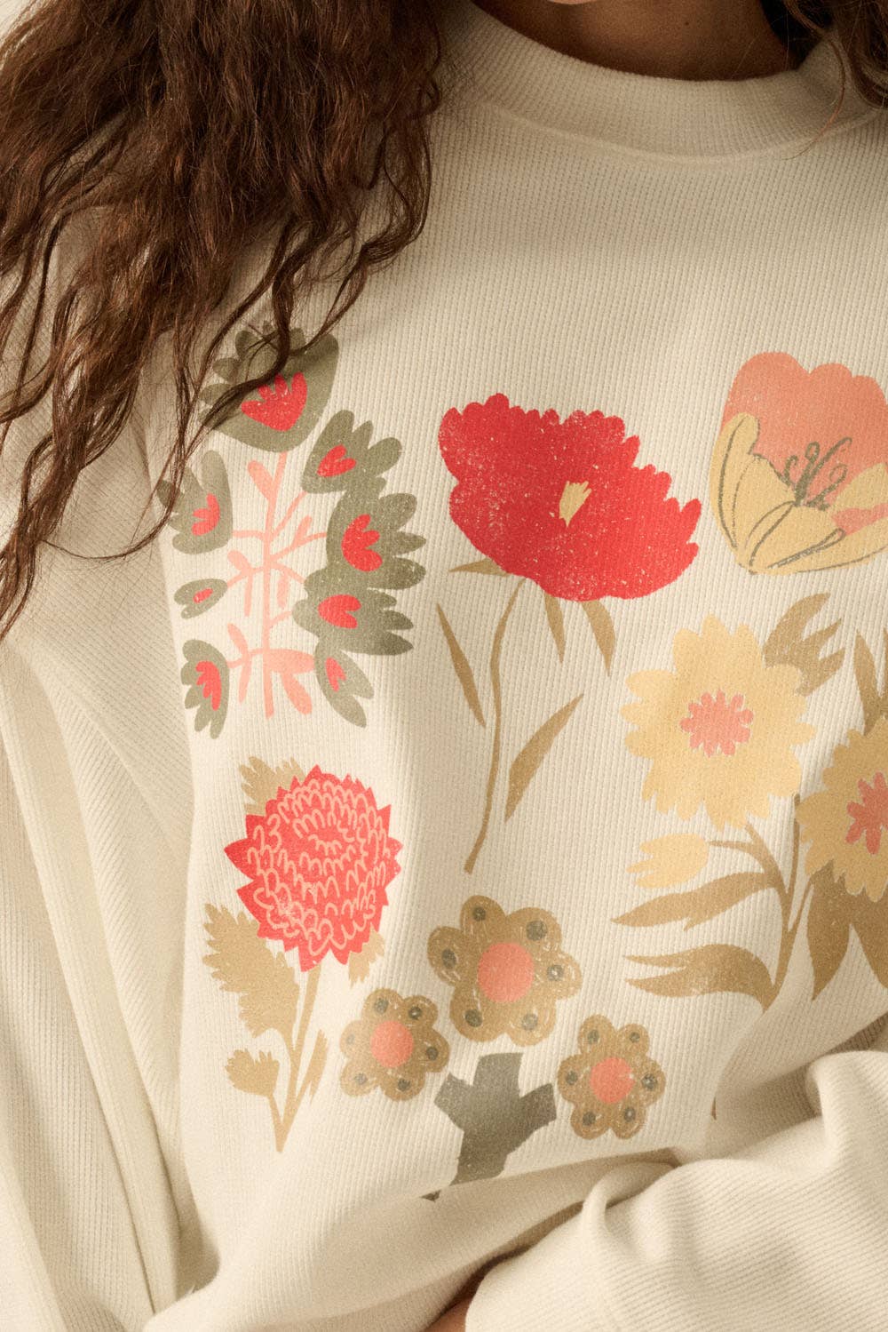 Floral Oversized Graphic Crewneck
