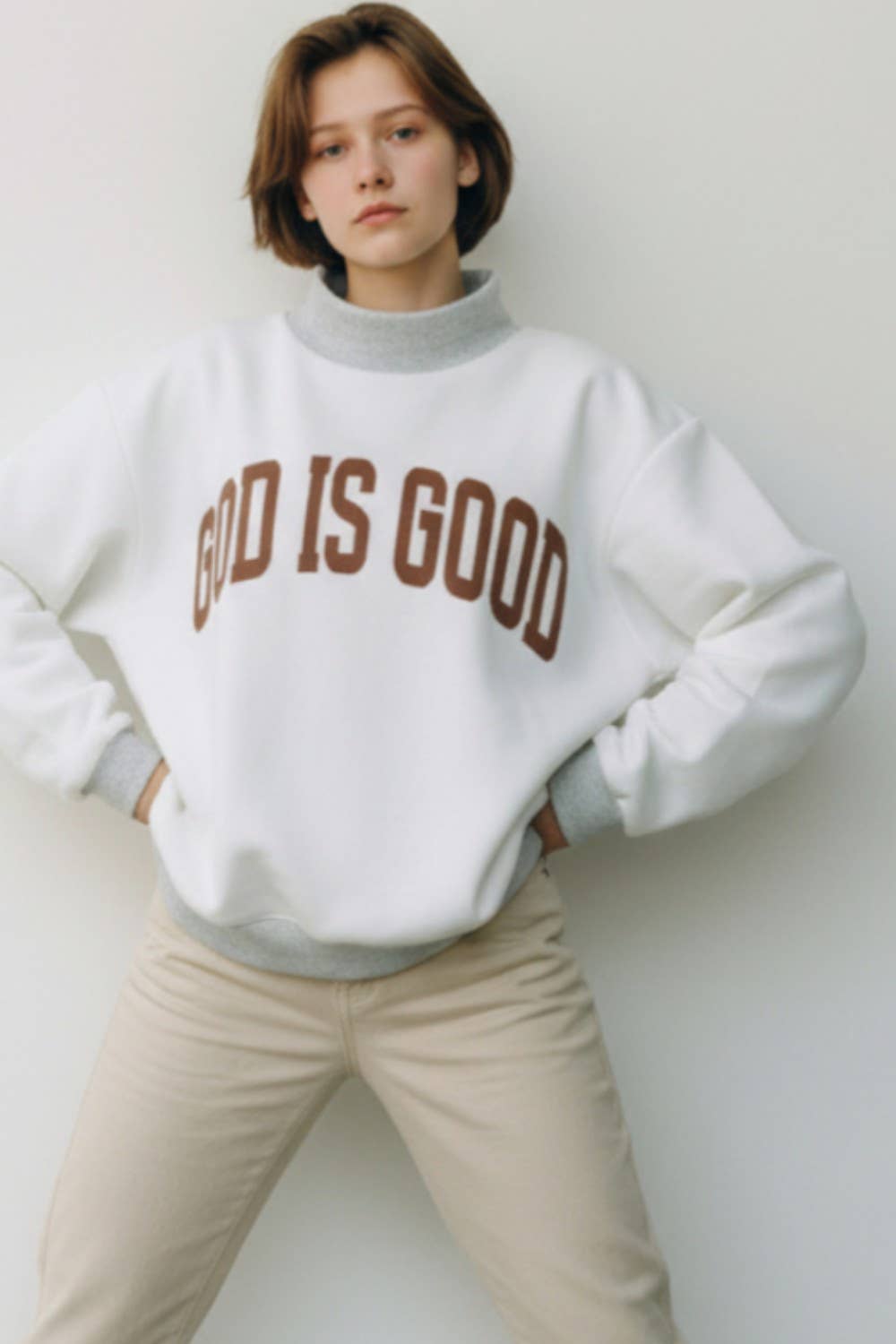 JESUS/GOD IS GOOD Reversible Sweatshirt