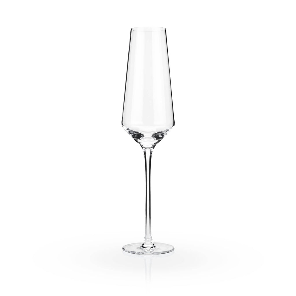 Raye Angled Crystal Champagne Flutes - Set of 2