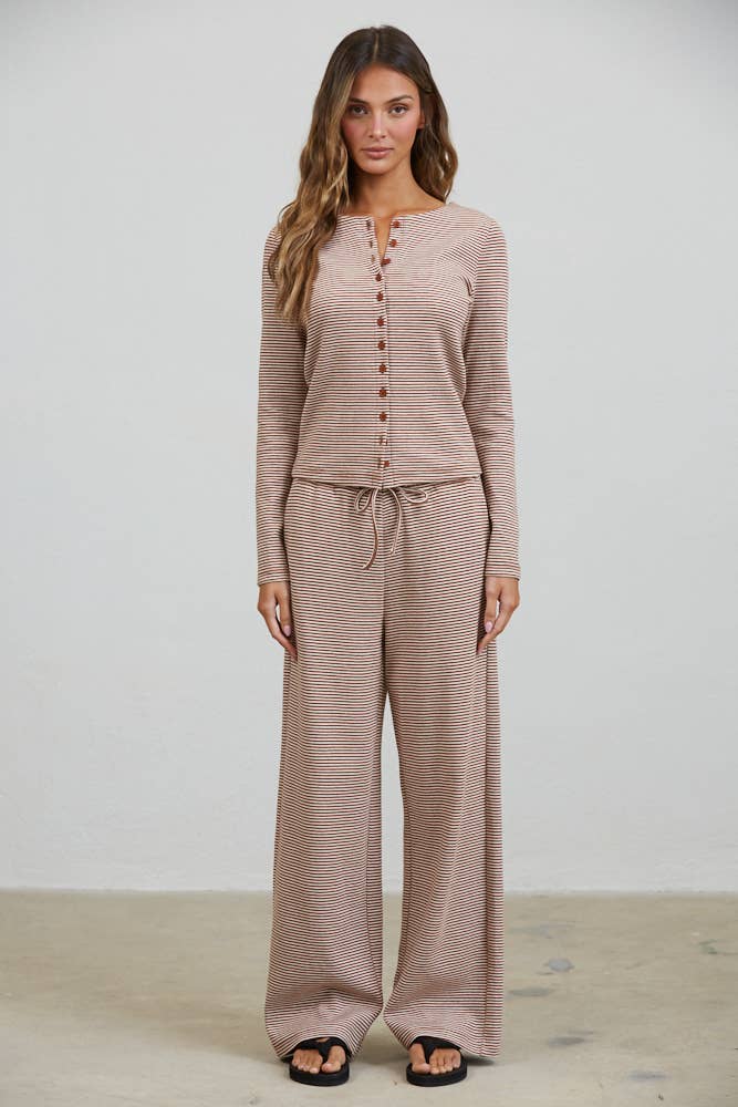 Lounge Striped Button Down