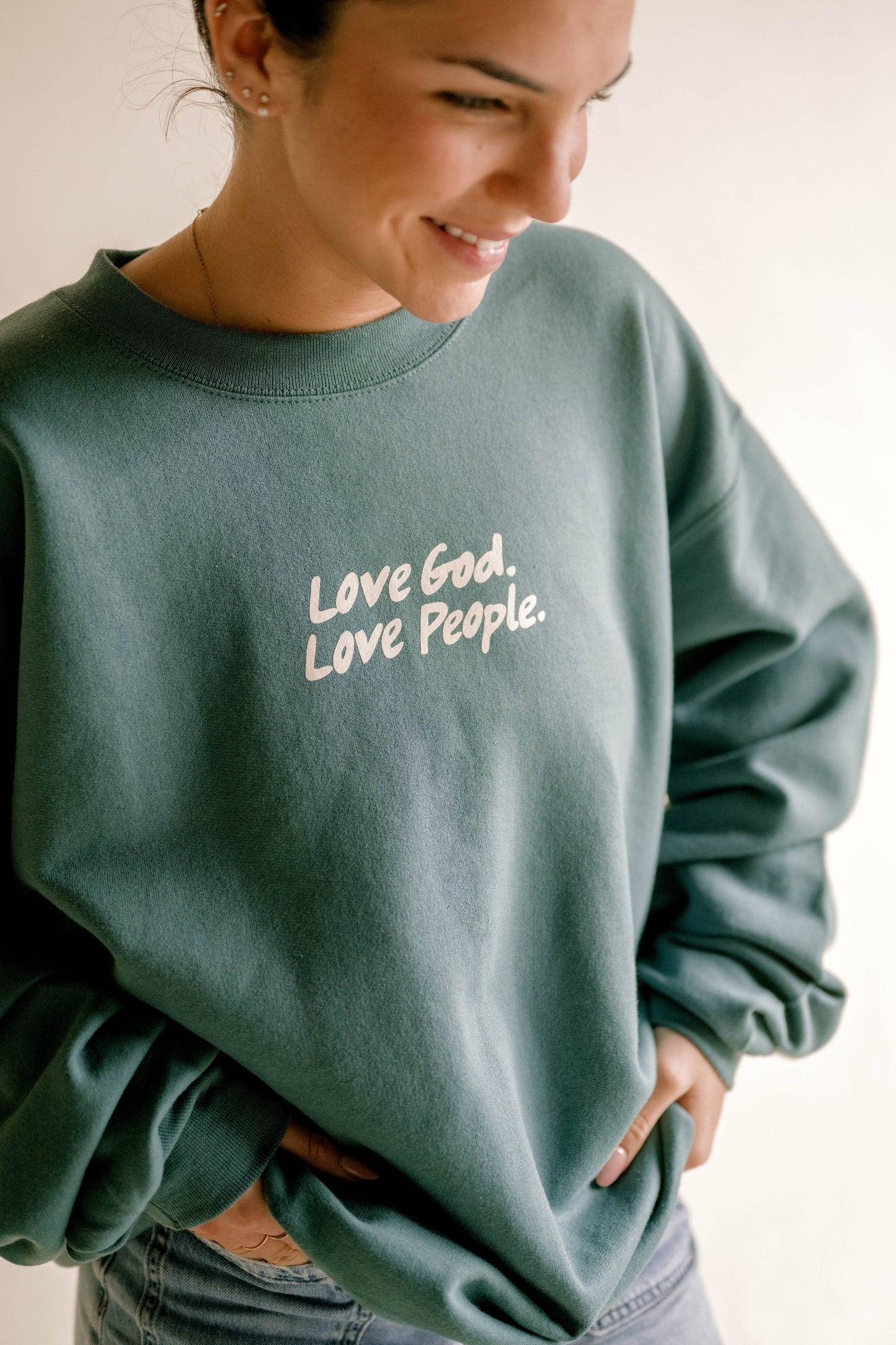 Love God Love People Crewneck