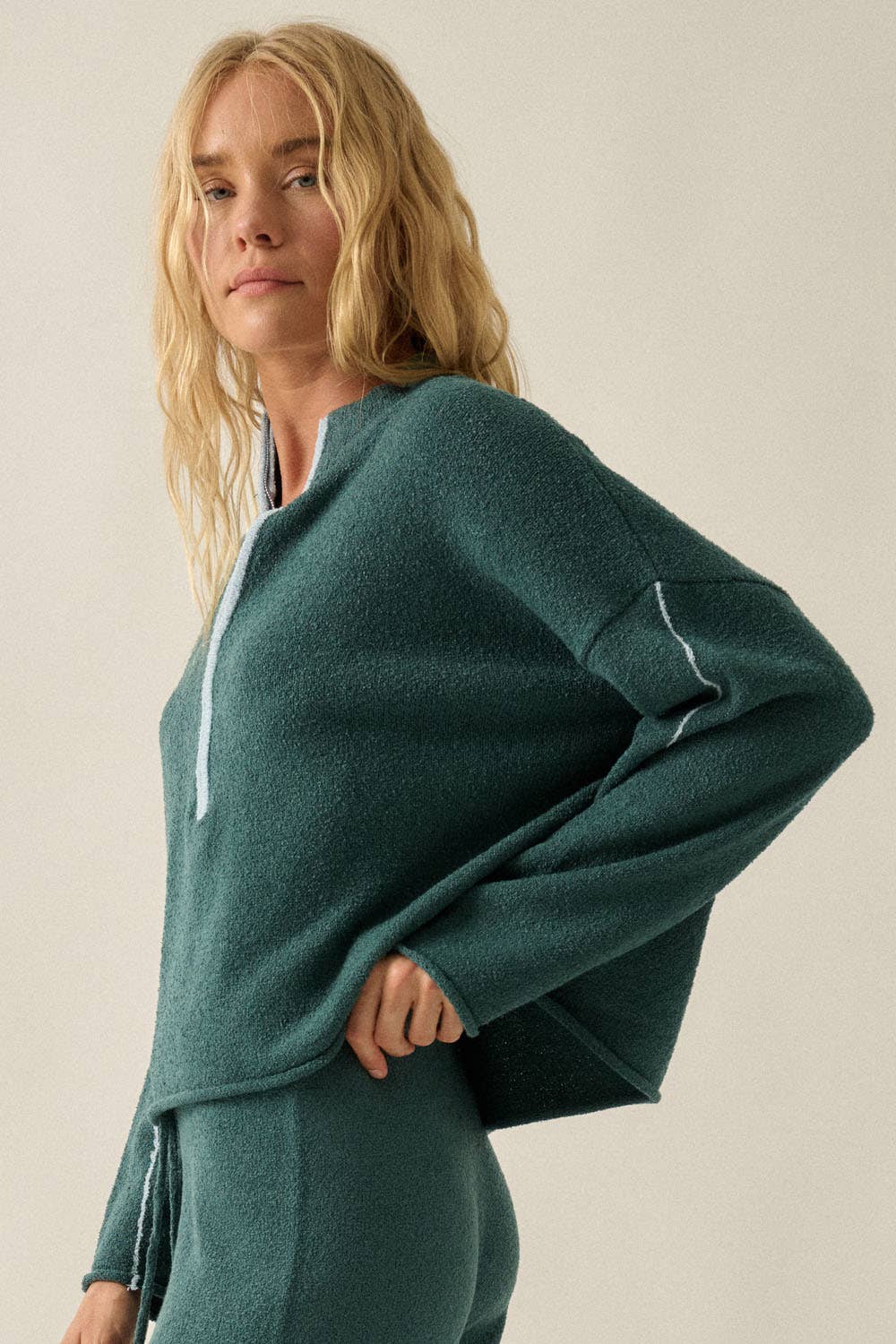 Deep Sea Quarter Zip Sweater