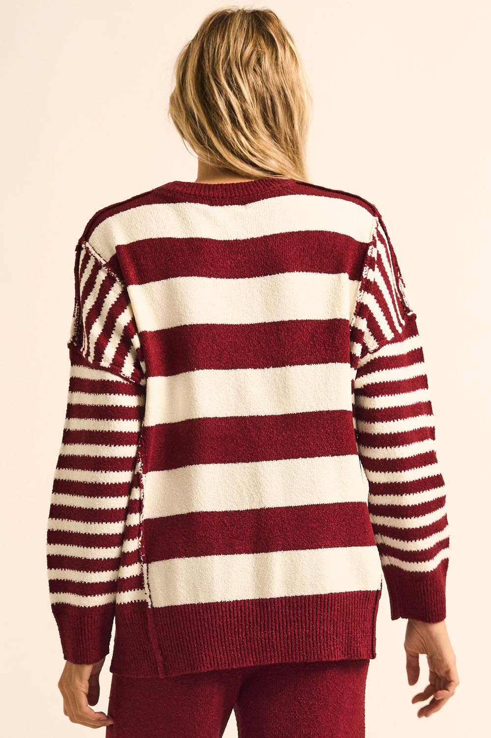 Deep Sea Contrast Knit Sweater
