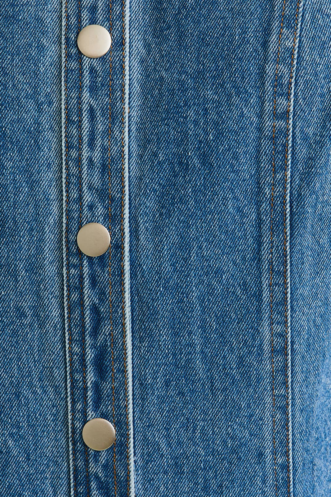 BUTTON DOWN DENIM MINI DRESS --