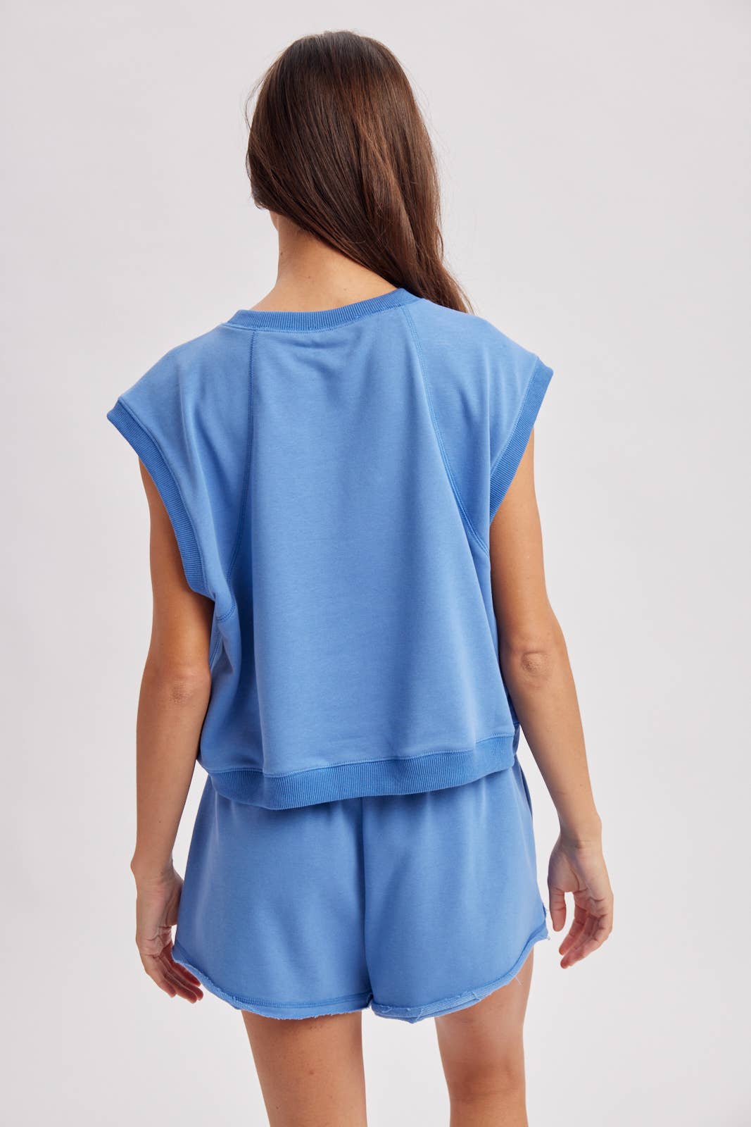 BLUE DRAWSTRING SHORTS