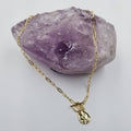 Hammered Cross Paperclip Necklace
