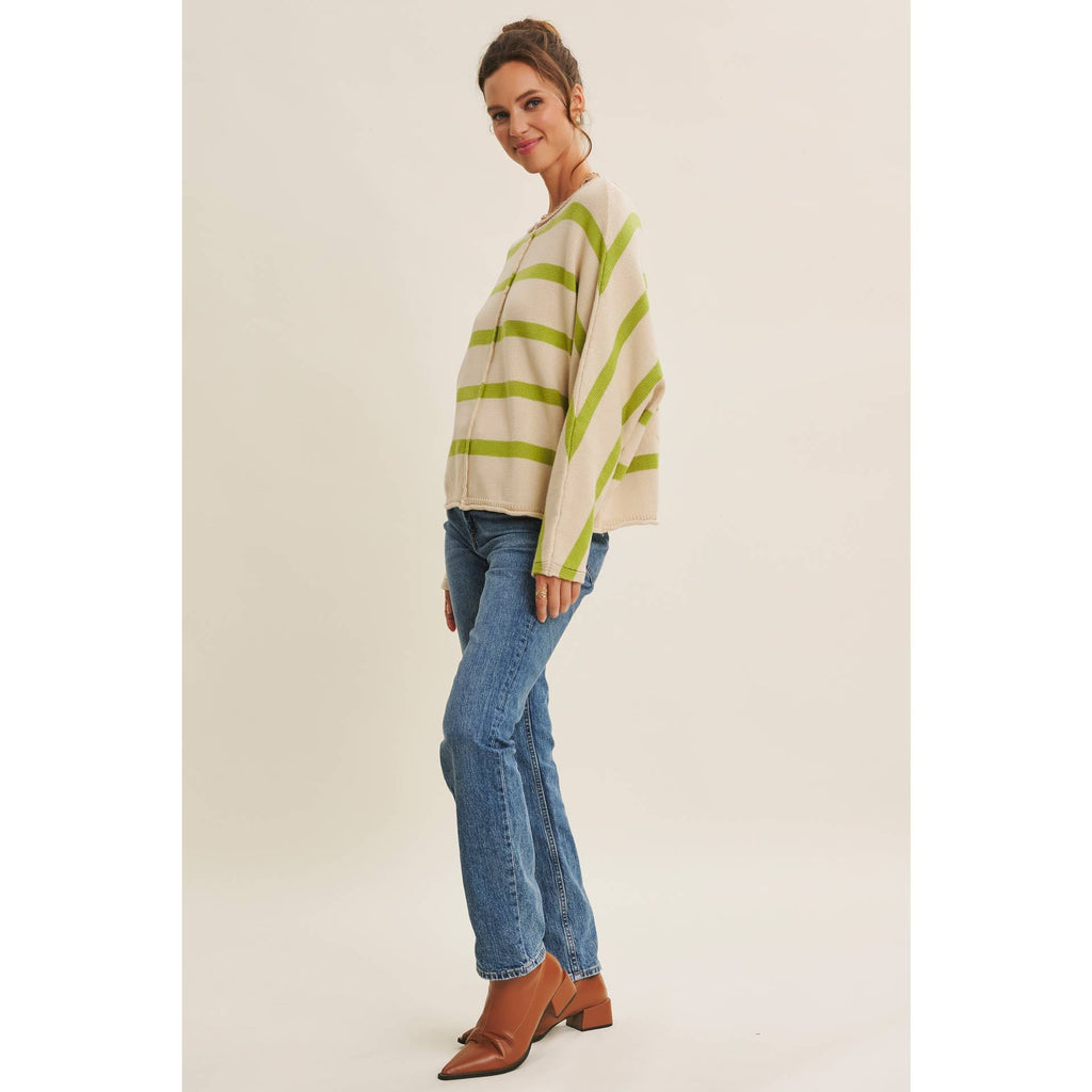 STRIPE SLOUCHY SWEATER