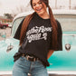 Willie Nelson On The Road Again Black Thrifted Graphic Tee
