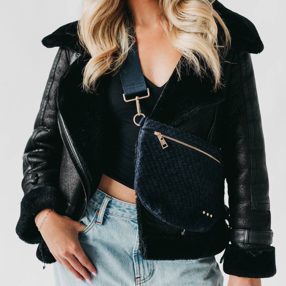 Suede Westlyn Woven Bum Bag