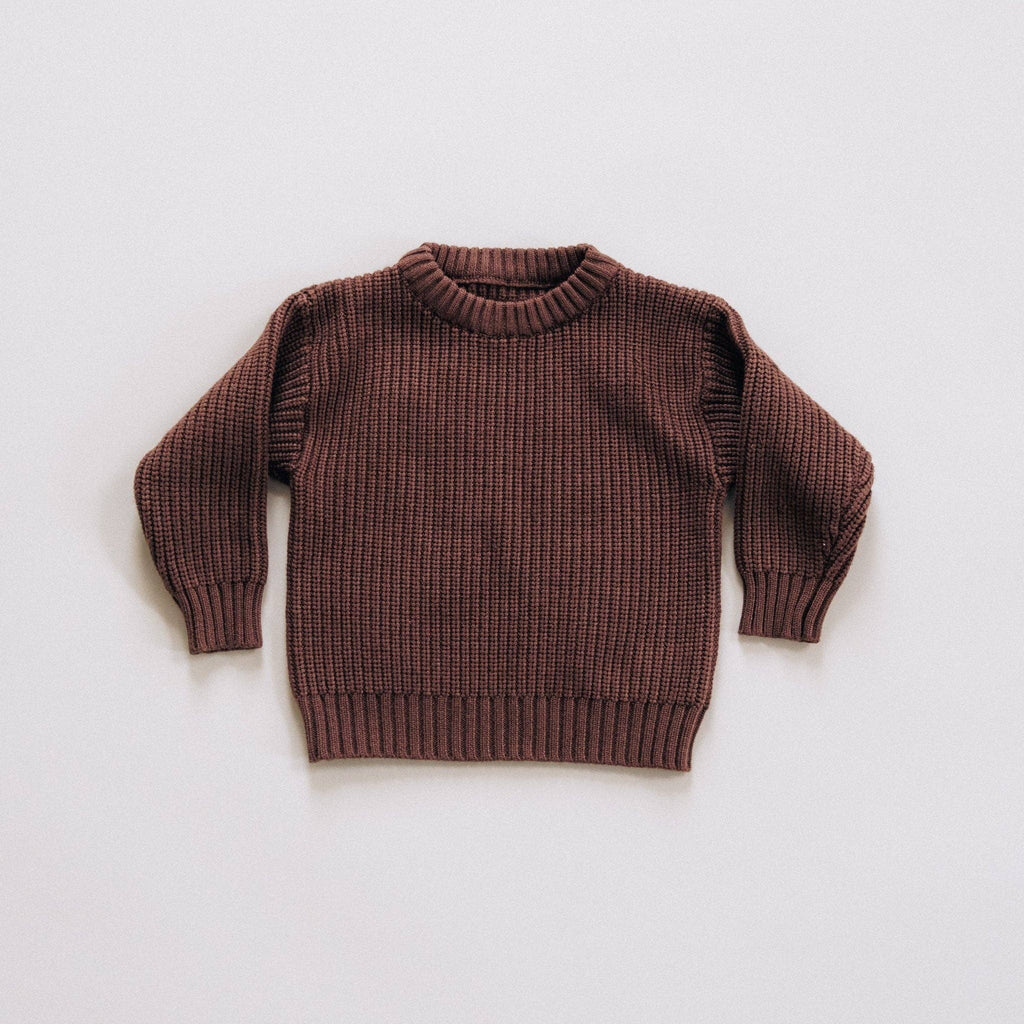 Brown Knit Pullover Sweater