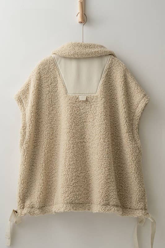 Oversized Sherpa Fleece Vest