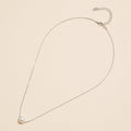 Pearl Pendant Necklace - Silver