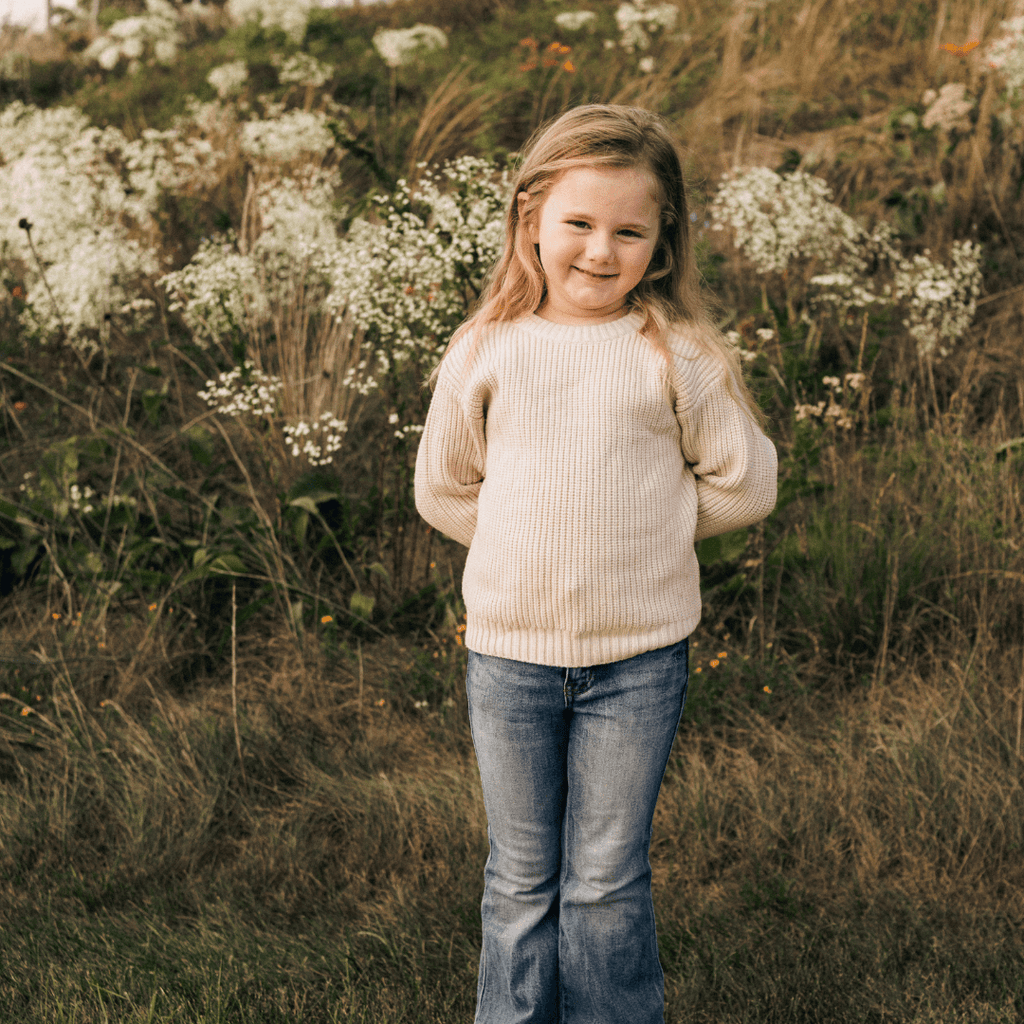 Oatmeal Knit Pullover Sweater