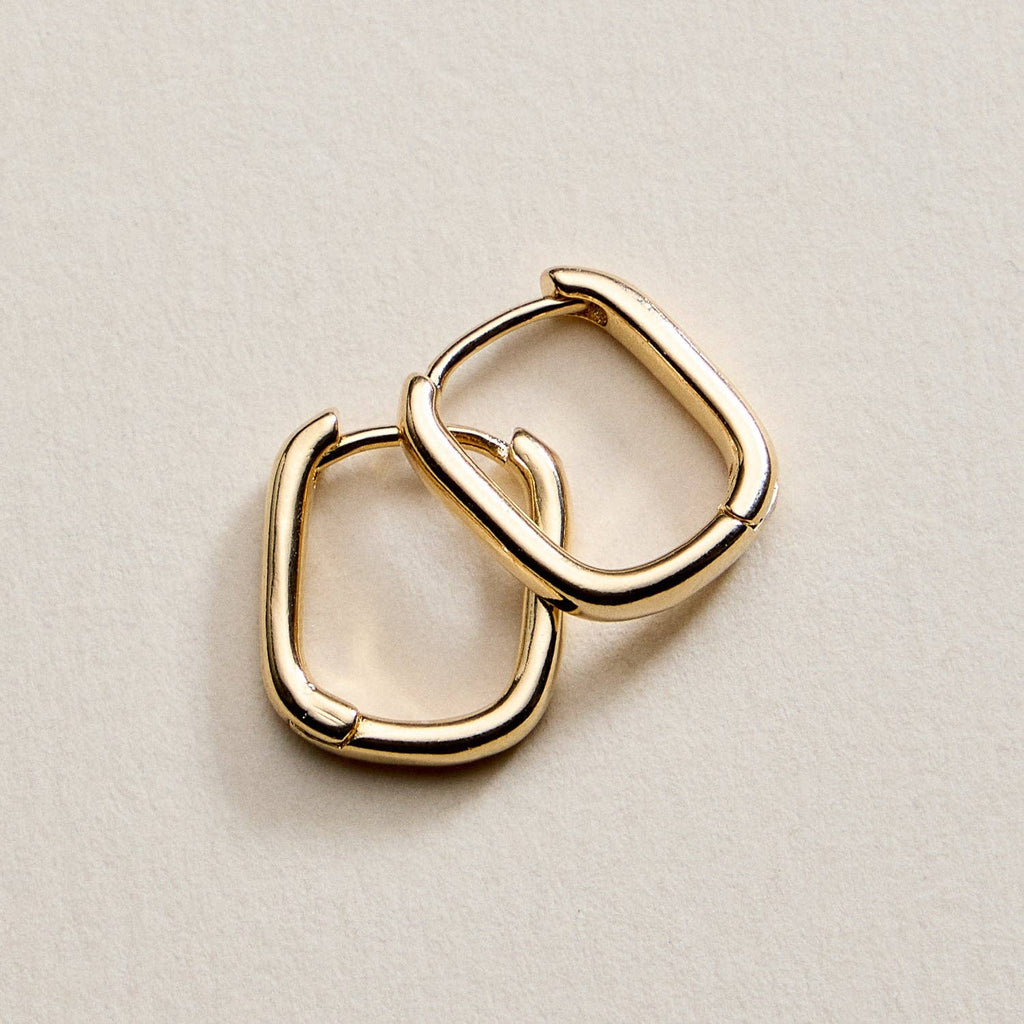 Gold Filled Square Huggie Hoops