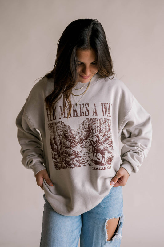 He Makes A Way Crewneck
