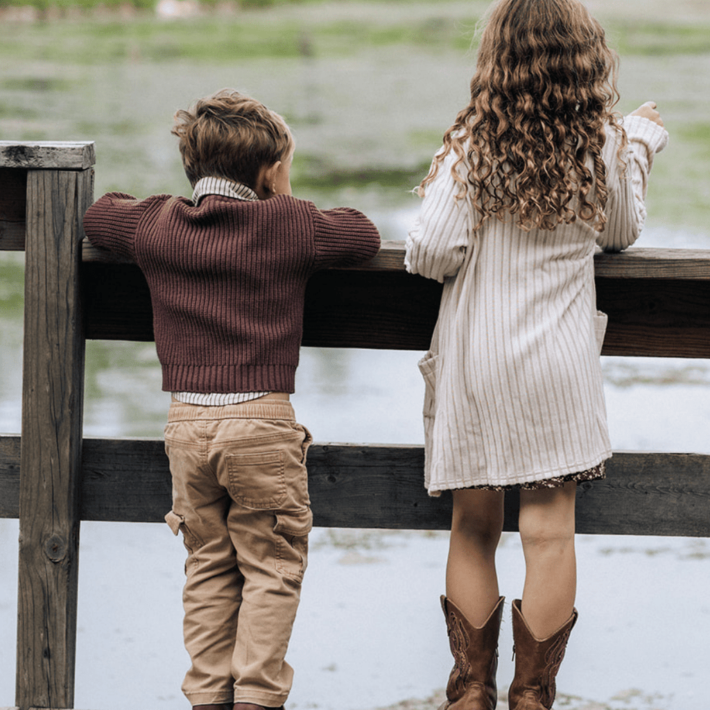 Brown Knit Pullover Sweater