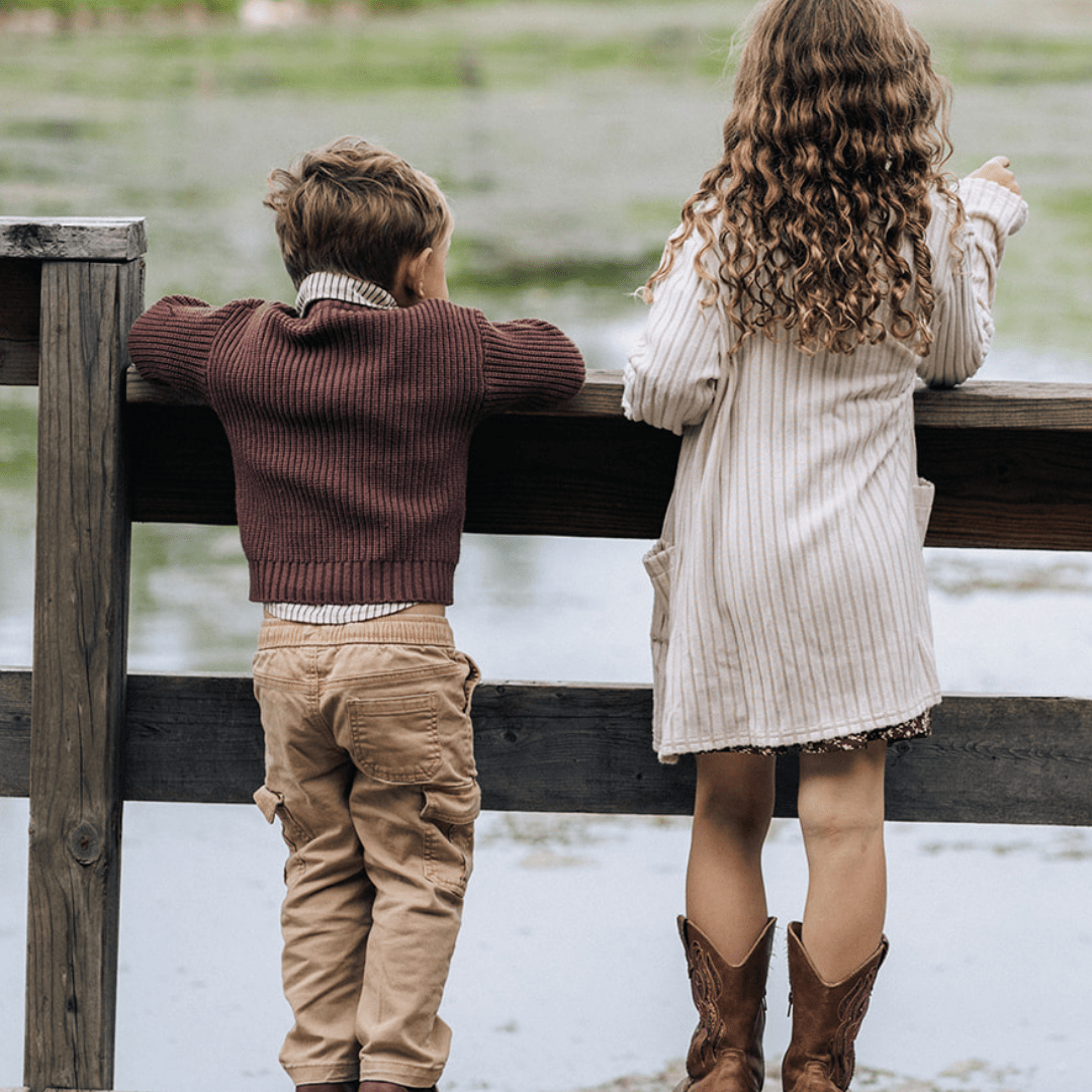 Brown Knit Pullover Sweater