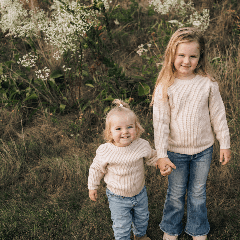 Oatmeal Knit Pullover Sweater