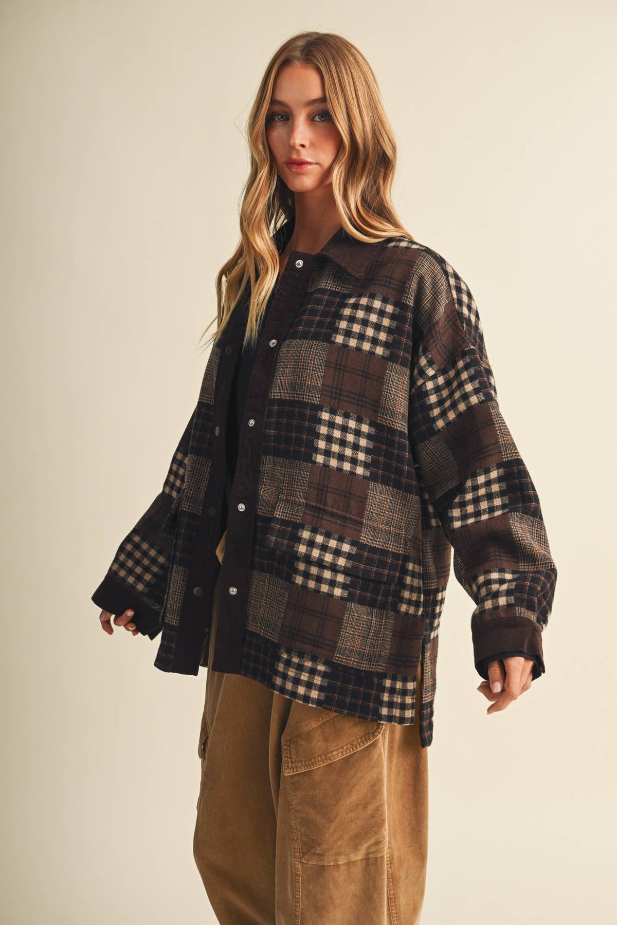 Corduroy-Trimmed Patchwork Jacket