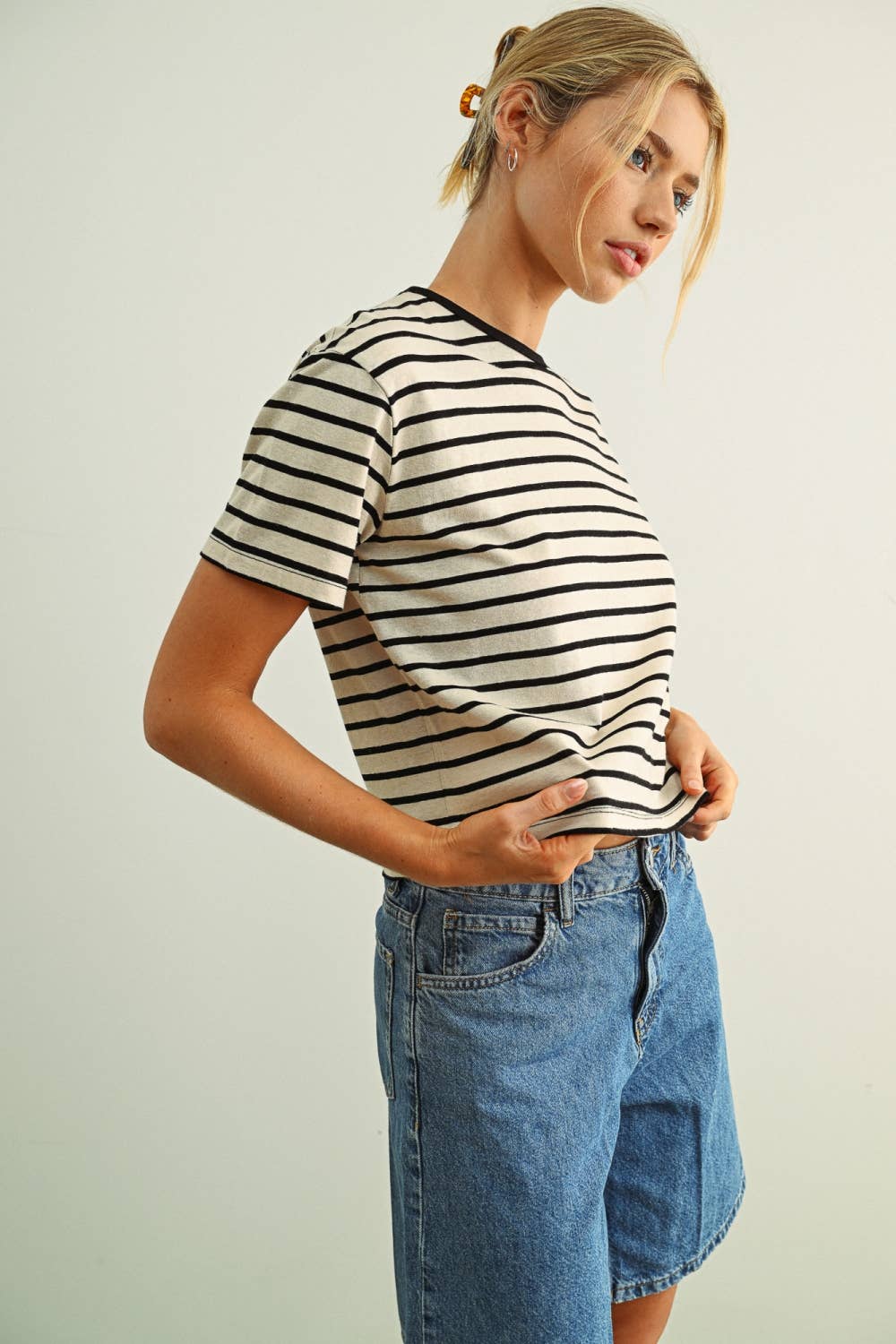 ESSENTIAL STRIPE RINGER TEE