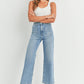 Patch Pocket Wide Leg Denim