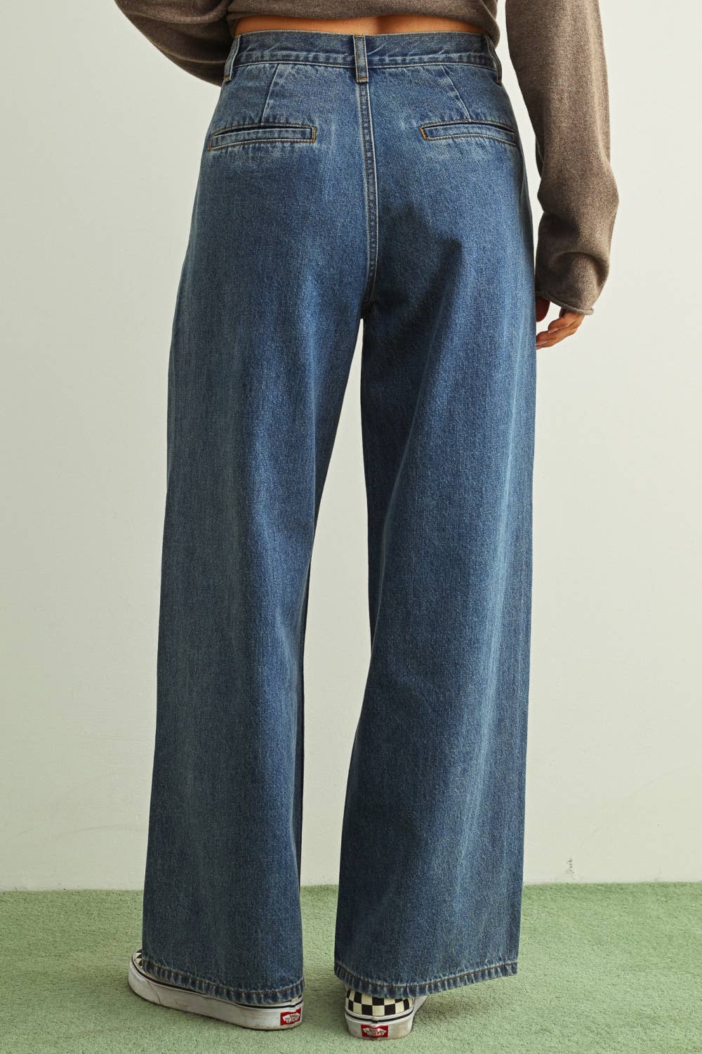 WIDE LEG SOFT DENIM PANTS