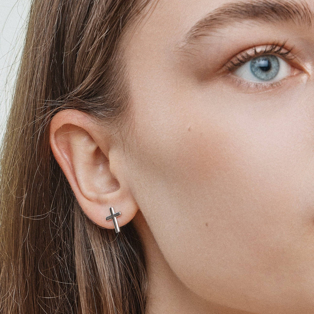 Cross Stud Earrings