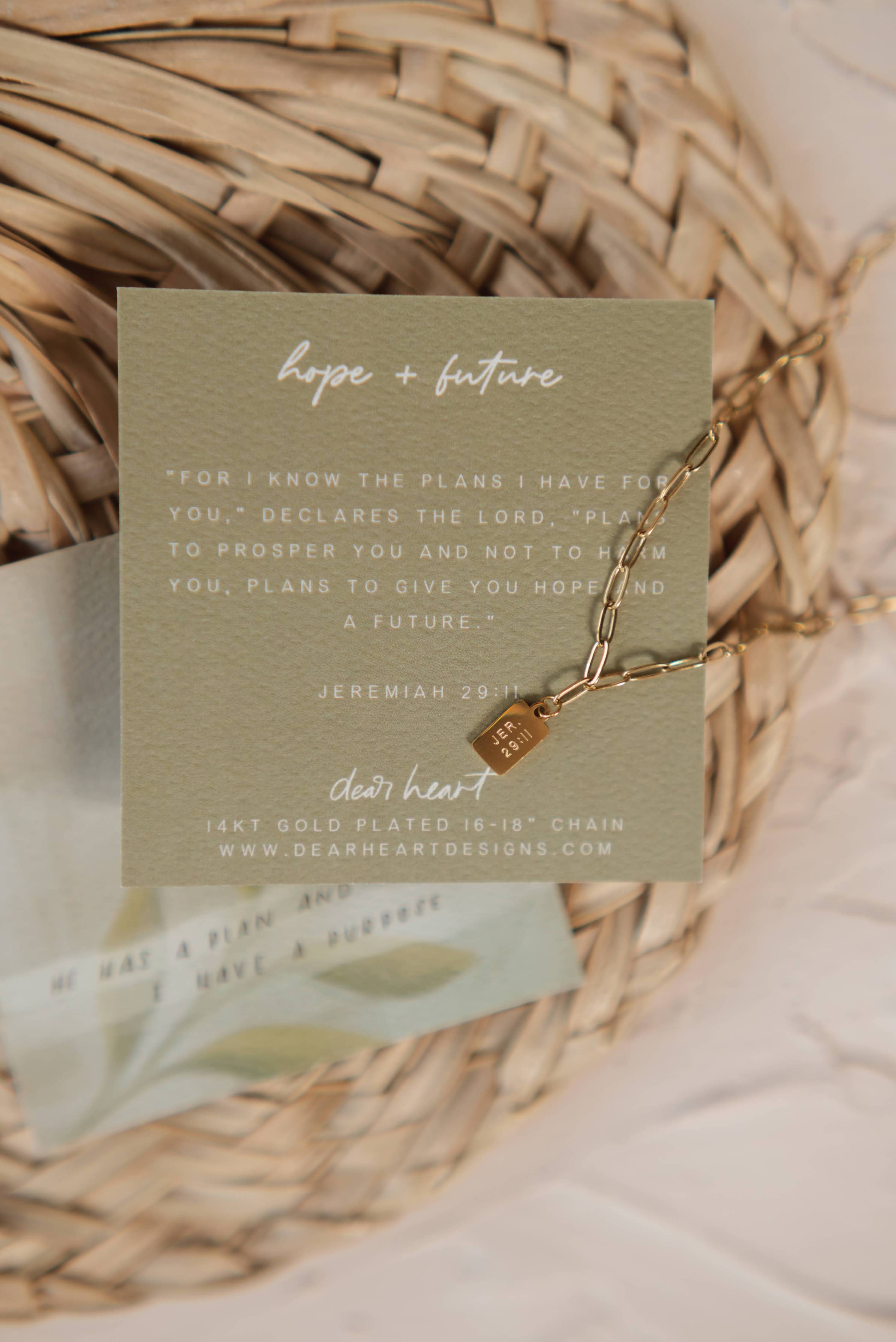 Hope + Future Tag Necklace