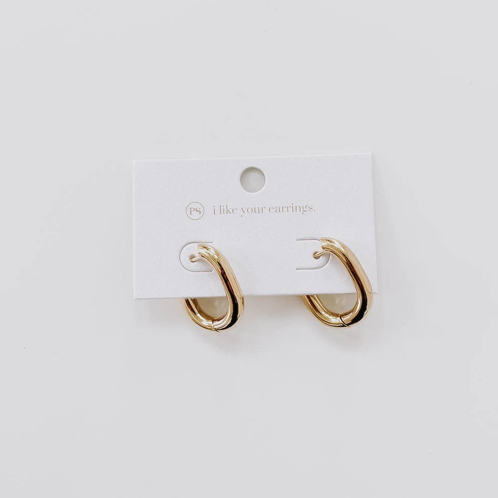 Oval Hoop Earrings