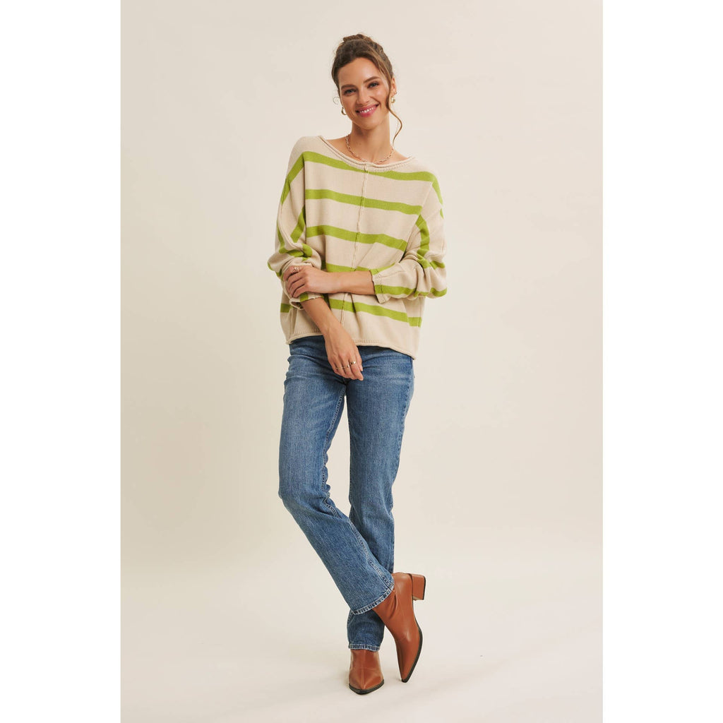 STRIPE SLOUCHY SWEATER