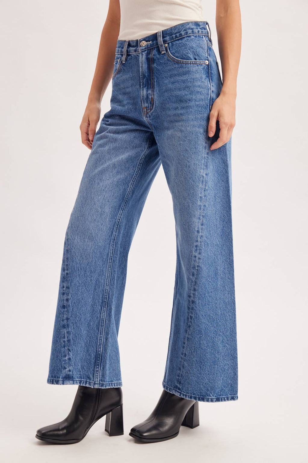 VINTAGE SEAM WIDE LEG DENIM